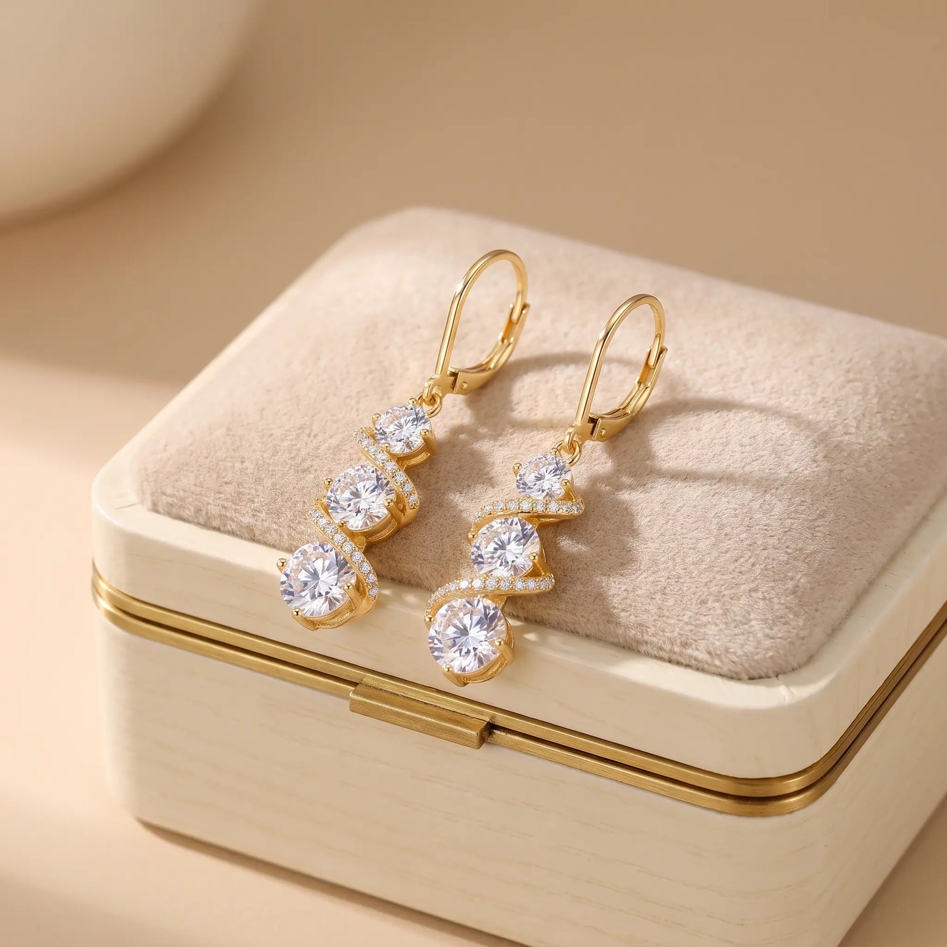 Lisizen Luxury Zircon Tassel Earrings – Elegant Long Dangle Earrings for Women, Minimalist Fashion Jewelry