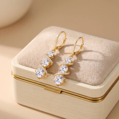 Lisizen Luxury Zircon Tassel Earrings – Elegant Long Dangle Earrings for Women, Minimalist Fashion Jewelry