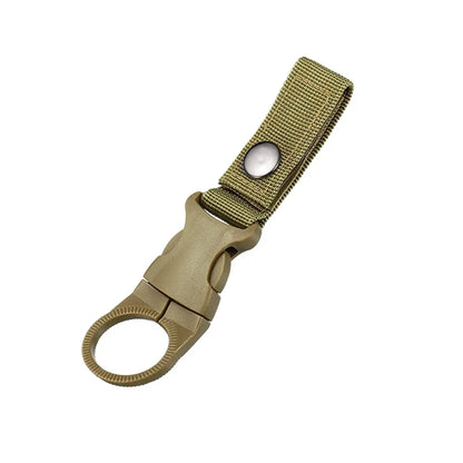 Quickdraw Carabiner Water Bottle Holder Clip – Molle Backpack Hanger Hook for Hiking, Camping & Outdoor Adventures