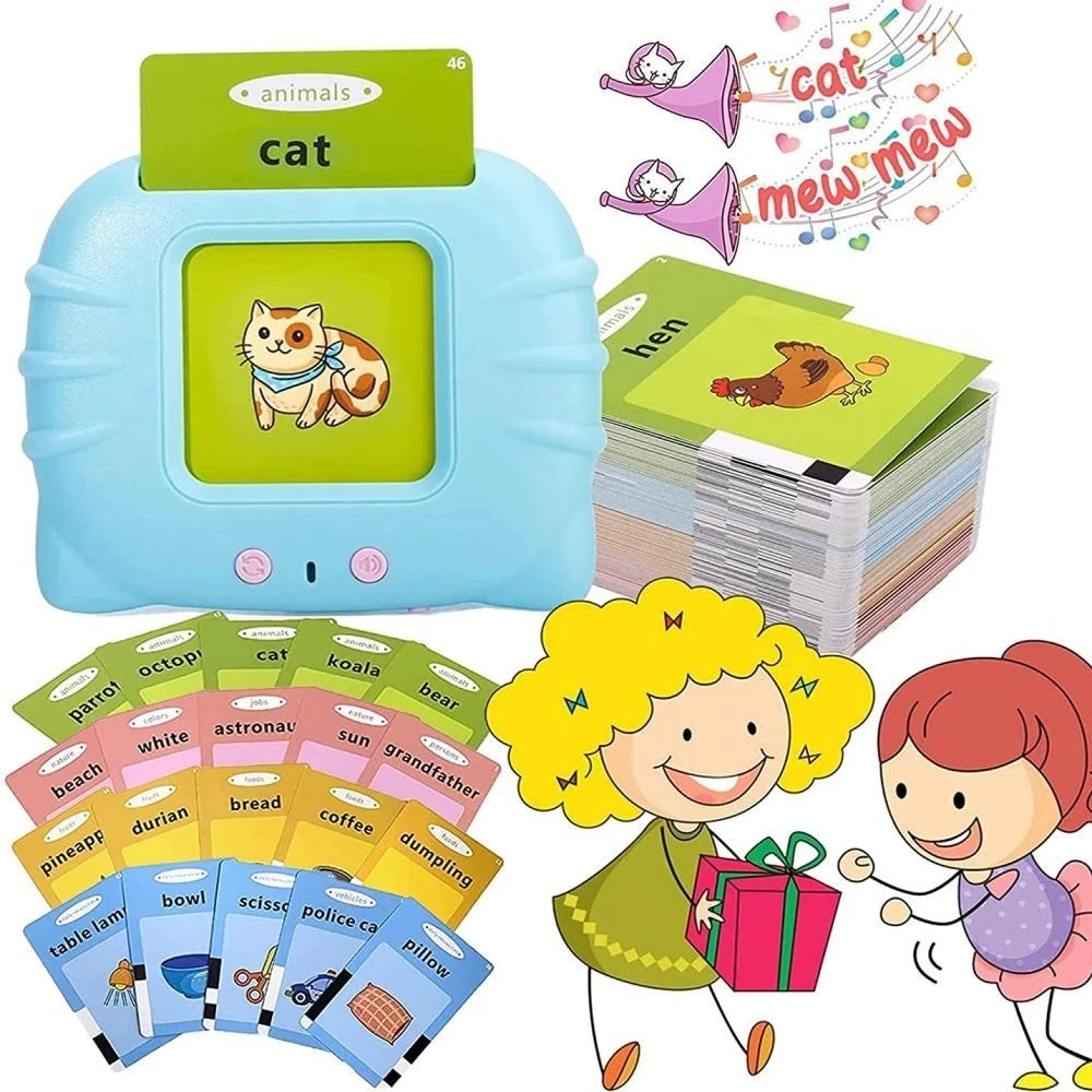 Talking Flash Cards for Kids – Interactive Electronic English Learning Toy with Audio, Educational Sight Word Reader for Toddlers, Preschool & Kindergarten