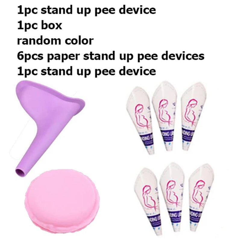 Portable Female Urinal – Soft Silicone Stand-Up Pee Device for Camping, Hiking, Travel & Outdoor Adventures