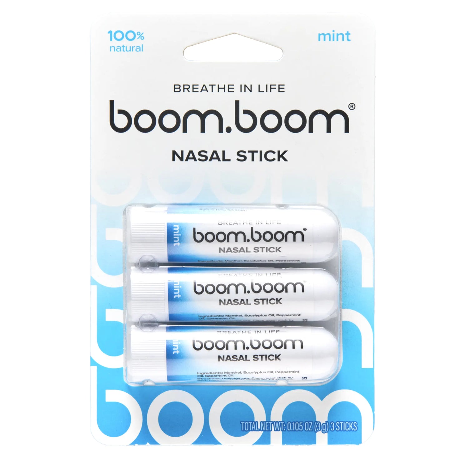 BoomBoom Nasal Stick – Essential Oil Nasal Inhaler with Vapor Flow Technology for Refreshing, Easy Breathing & Daily Wellness
