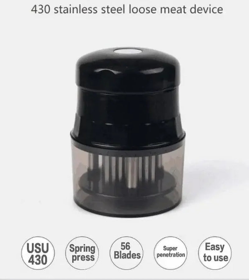 Professional 56-Blade Stainless Steel Meat Tenderizer – Heavy-Duty Steak, Beef & Poultry Tenderizing Tool for Faster Marinating and Juicier Meat