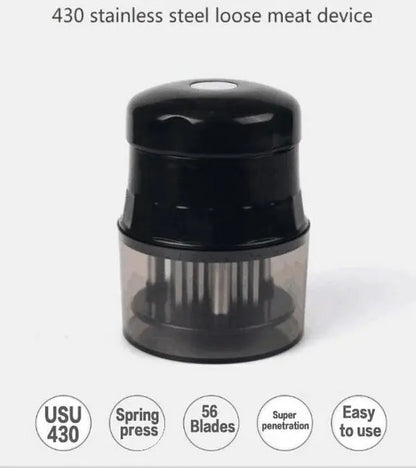 Professional 56-Blade Stainless Steel Meat Tenderizer – Heavy-Duty Steak, Beef & Poultry Tenderizing Tool for Faster Marinating and Juicier Meat