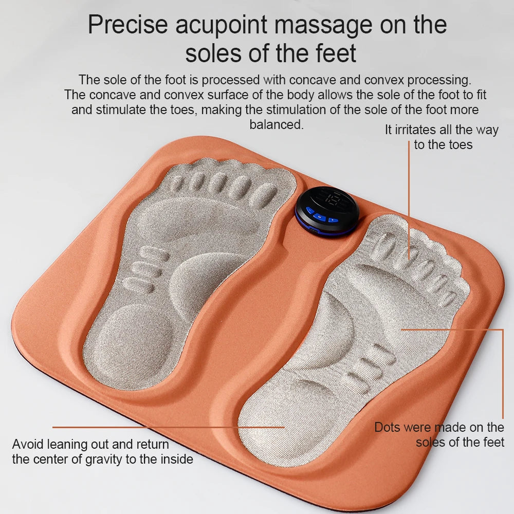 Rechargeable EMS Foot Massager Pad – Electric Muscle Stimulator Mat for Foot Relaxation, Pain Relief & Improved Circulation