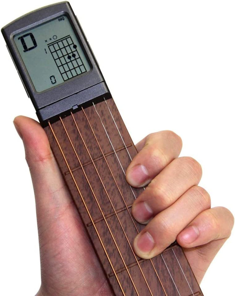 Pocket Guitar Chord Trainer – Portable Guitar Practice Tool with Rotating Chord Chart for Beginners & Travel