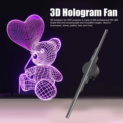 16.5" WiFi 3D Hologram Fan Display – 224 LED Advertising Projector for Business, Retail Stores & Events (2000×224 HD)