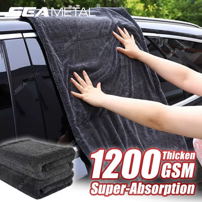 Premium 1200GSM Microfiber Car Drying Towel – Ultra Absorbent Scratch-Free Auto Detailing Cloth