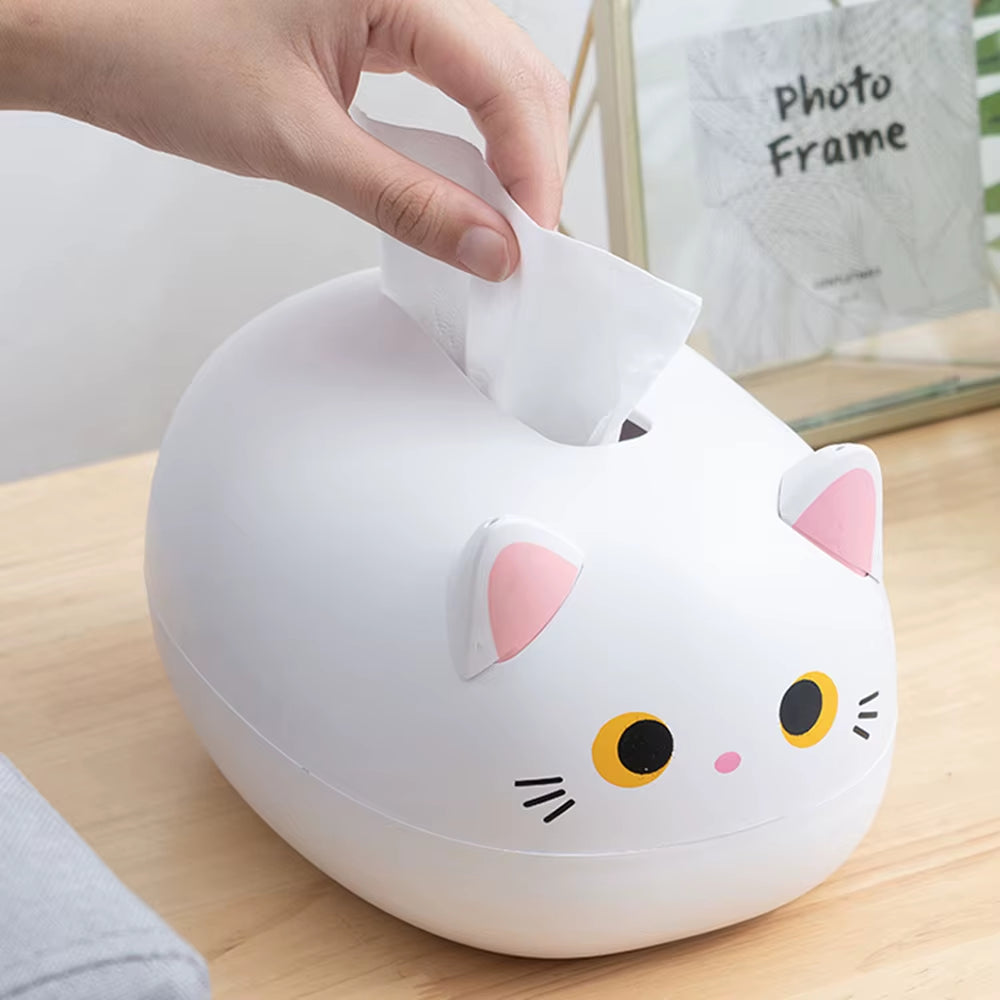 Cute Cartoon Tissue Box Cover – Multifunctional Decorative Tissue Holder for Home, Living Room, Dining Table & Coffee Table