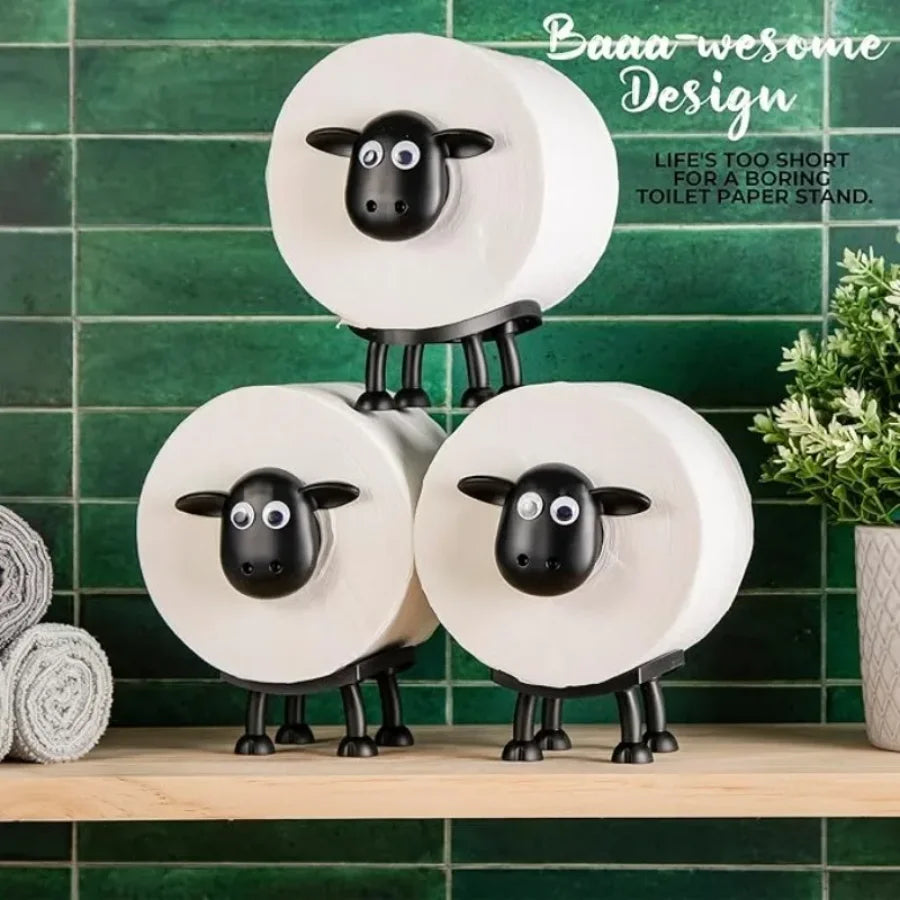 Cute Animal Toilet Paper Holder – Funny Freestanding Bathroom Tissue Roll Holder for Home Décor