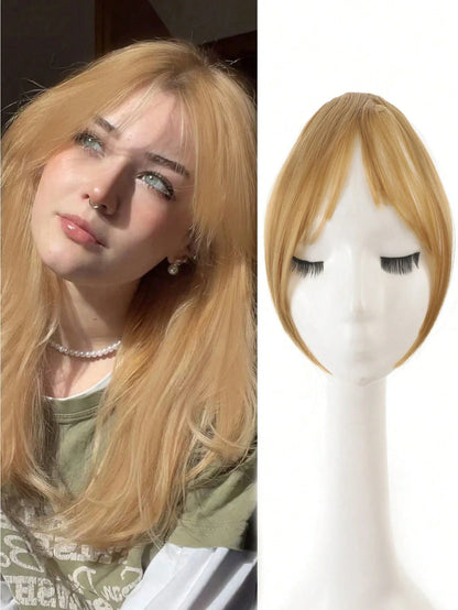 Clip-In Bangs Hair Extensions – Natural-Looking Synthetic Middle Part & French Side Bangs for Women
