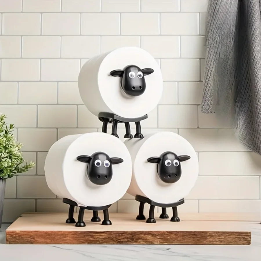Cute Animal Toilet Paper Holder – Funny Freestanding Bathroom Tissue Roll Holder for Home Décor