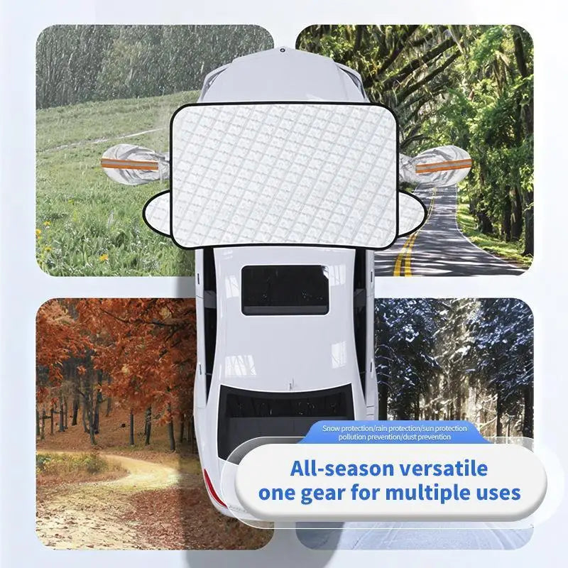 Universal Car Windshield Sun Shade Cover – Waterproof Snow, Ice & UV Protection for Front Windscreen