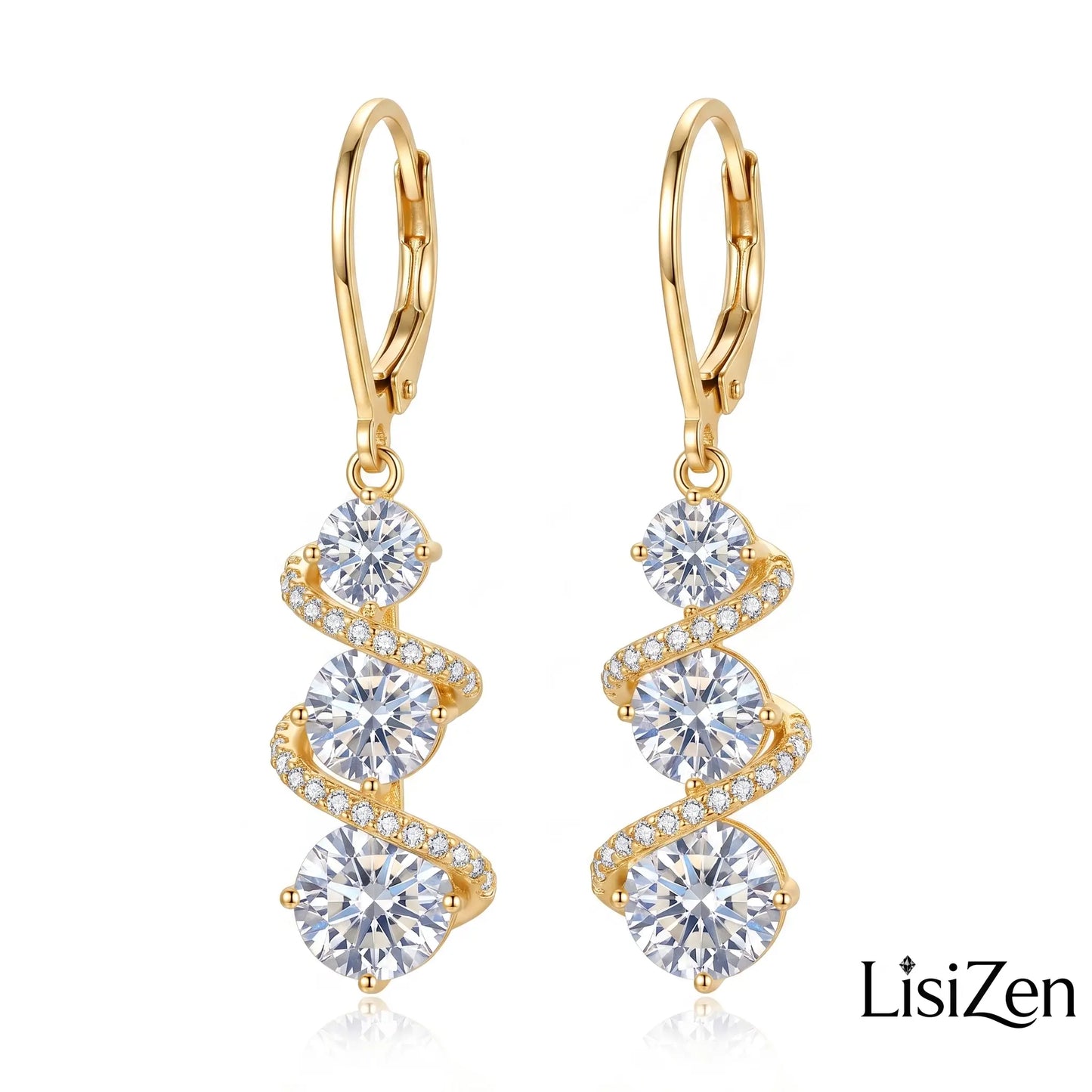 Lisizen Luxury Zircon Tassel Earrings – Elegant Long Dangle Earrings for Women, Minimalist Fashion Jewelry