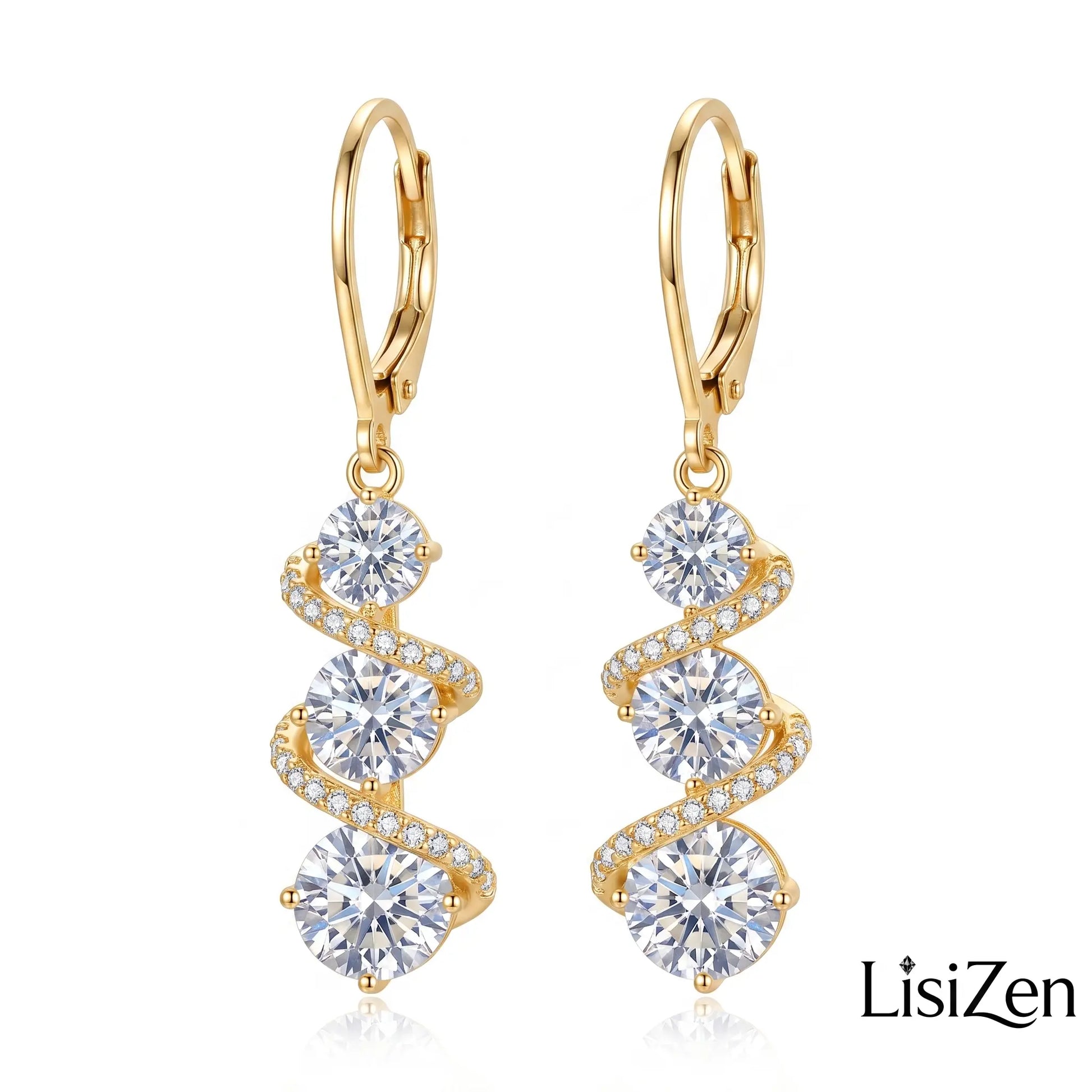 Lisizen Luxury Zircon Tassel Earrings – Elegant Long Dangle Earrings for Women, Minimalist Fashion Jewelry