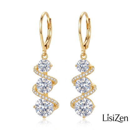 Lisizen Luxury Zircon Tassel Earrings – Elegant Long Dangle Earrings for Women, Minimalist Fashion Jewelry
