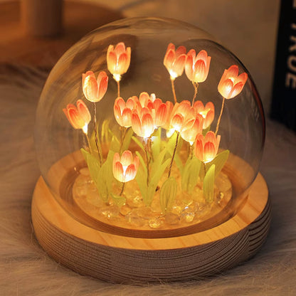 DIY Tulip LED Night Light – Handmade Battery-Operated Tulip Flower Table Lamp for Bedroom, Bedside & Home Decor (10/20 PCS)