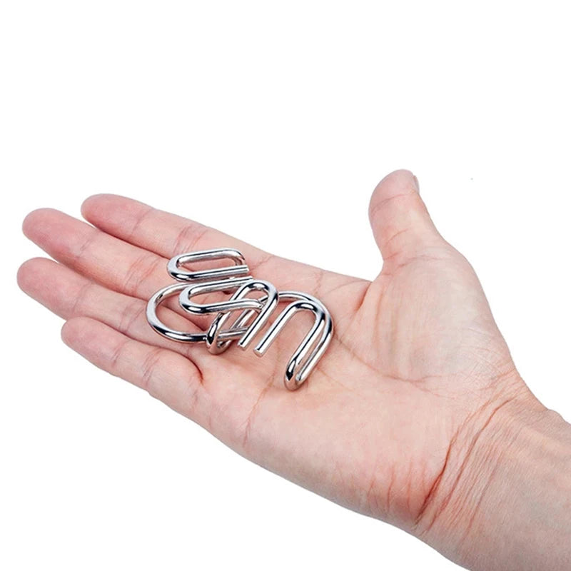 8PCS Metal Wire Puzzle Set – Brain Teaser IQ Challenge Disentanglement & Unlock Puzzles for Kids & Adults | Educational Mind Game Gift