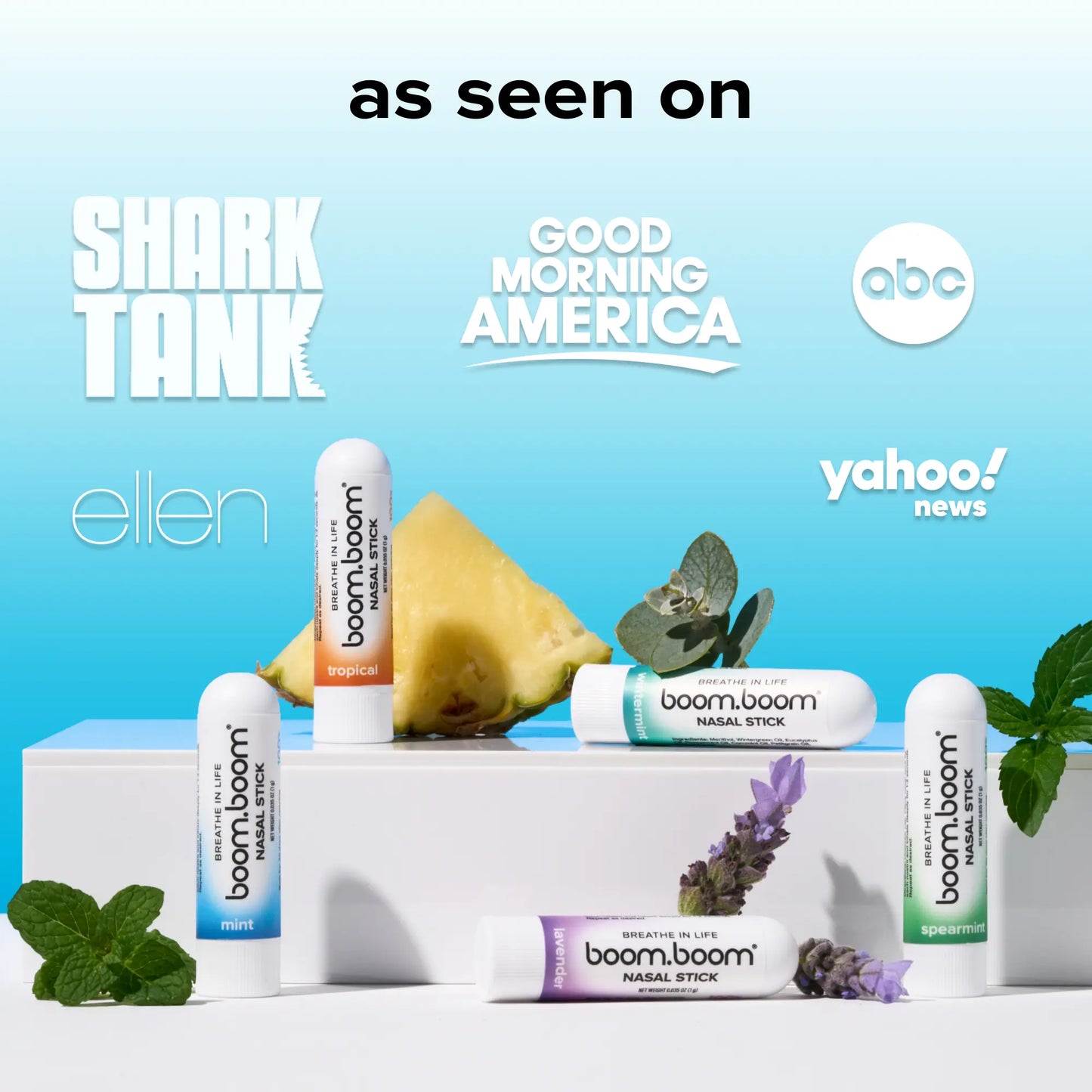 BoomBoom Nasal Stick – Essential Oil Nasal Inhaler with Vapor Flow Technology for Refreshing, Easy Breathing & Daily Wellness