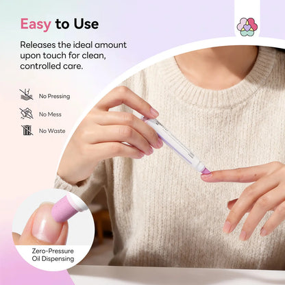 Saviland Cuticle Care Pen Set – Ceramic Cuticle Pusher & Nourishing Cuticle Oil for Healthy, Strong Nails