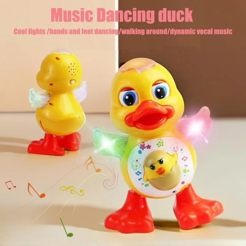 Electric Dancing Duck Toy with Music & Flashing LED Lights – Interactive Educational Toy for Kids