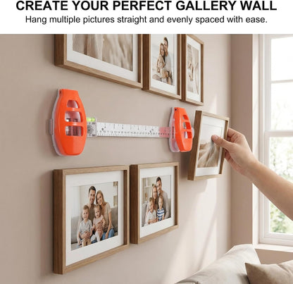 Picture Hanging Tool with Built-In Level – Precision Wall Mount Alignment Ruler for Photo Frames, Artwork & Home Decor