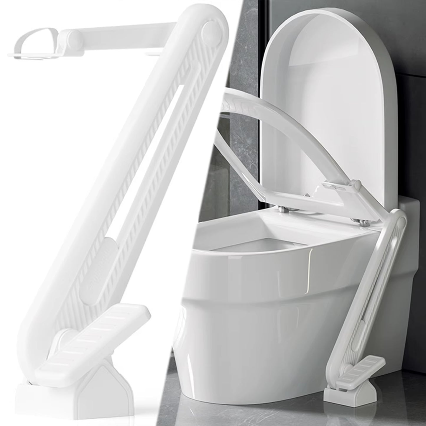 Foot Pedal Toilet Seat Lid Lifter – Hands-Free Foot-Operated Toilet Lid Opener for Hygienic Bathroom Use