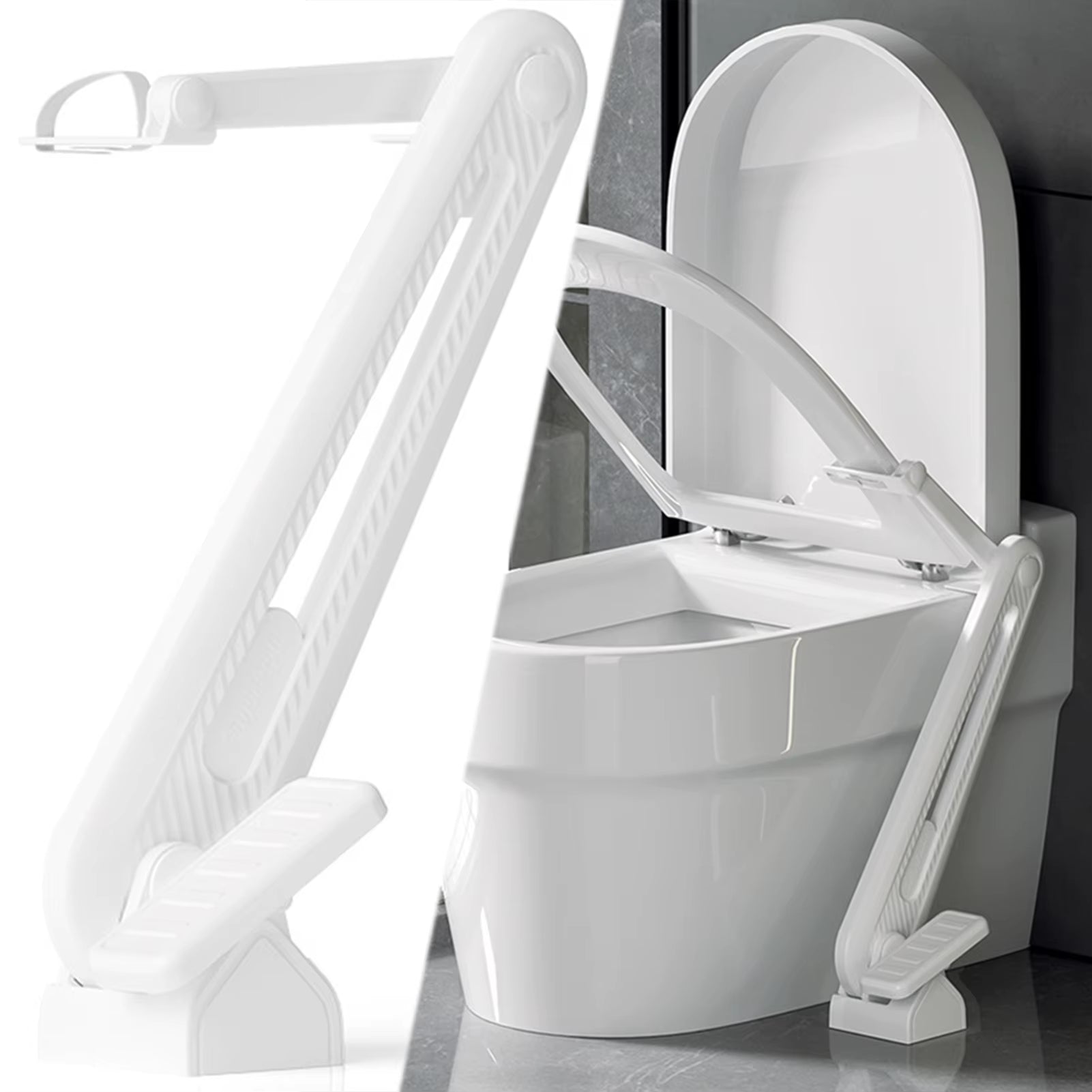 Foot Pedal Toilet Seat Lid Lifter – Hands-Free Foot-Operated Toilet Lid Opener for Hygienic Bathroom Use