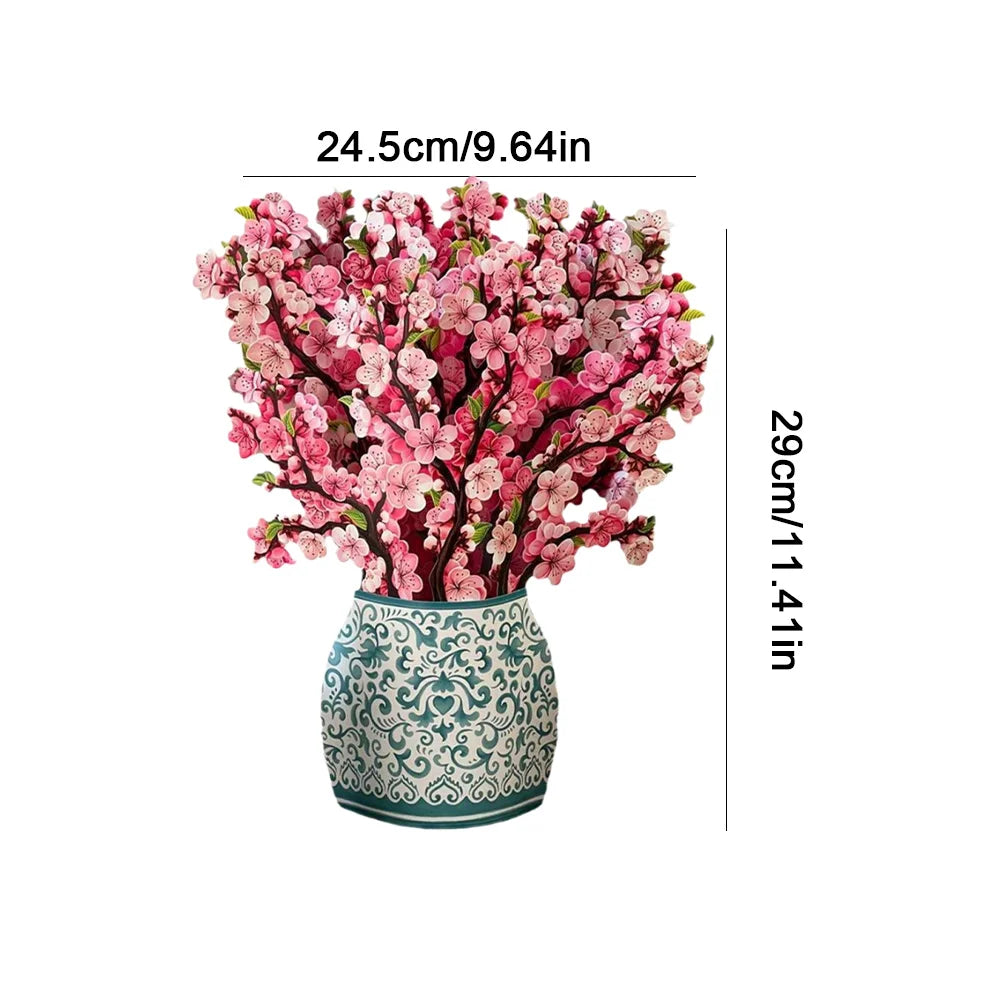 3D Pop-Up Flower Bouquet Greeting Card – Handmade Floral Card for Birthdays, Weddings, Mother's Day, Thank You & Special Occasions