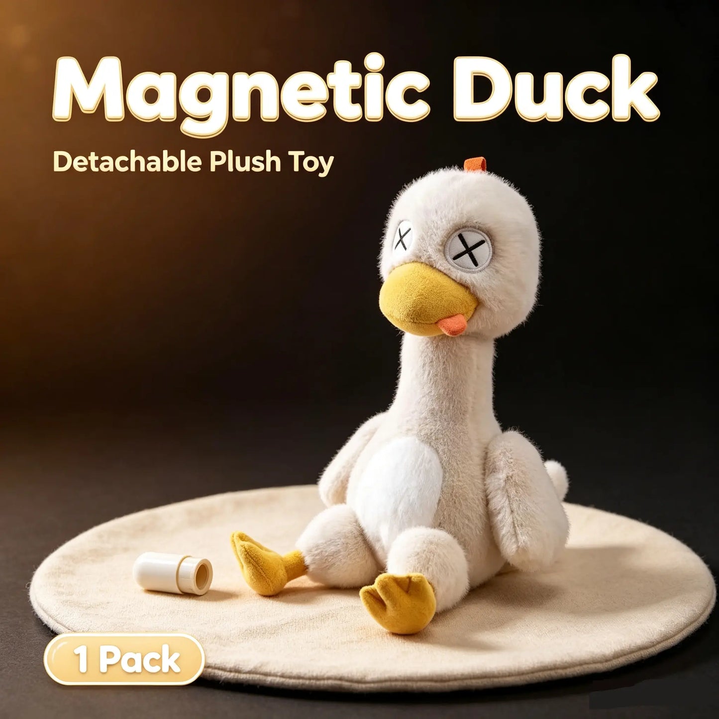 Detachable Magnetic Salted Duck Plush Toy with Cleaver Pendant – Funny Take-Apart Stuffed Animal, Interactive Parent-Child Game, Novelty Gift & Fridge Decor for Kids & Adults