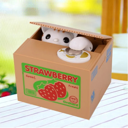 Cute Panda Stealing Coin Bank – Automatic Money Saving Piggy Bank for Kids, Fun Coin-Eating Money Box Gift