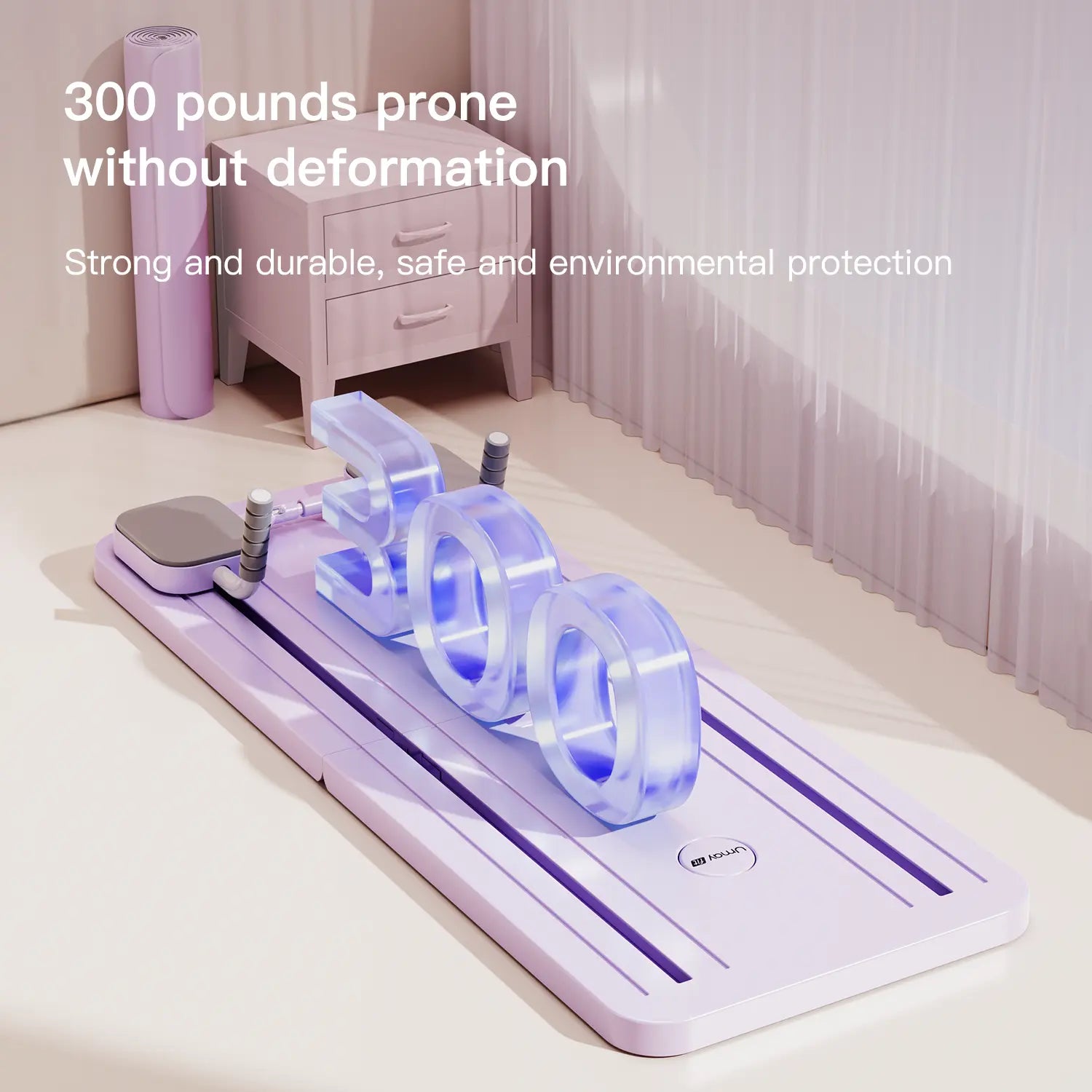 UMAY 5-in-1 Foldable Pilates Board Set – Multifunctional Home Fitness Equipment with Pilates Board, Resistance Bands & Yoga Socks