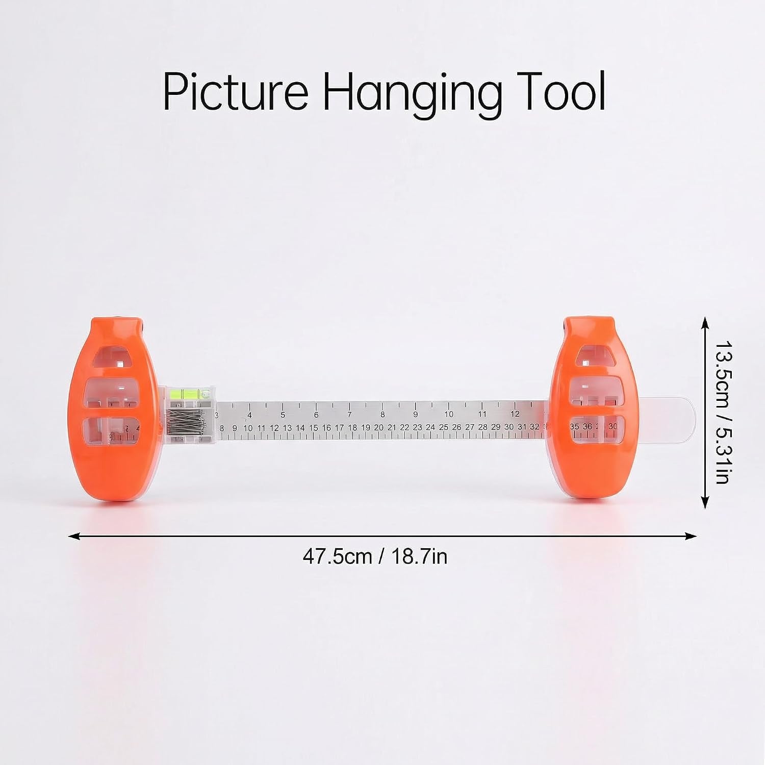 Picture Hanging Tool with Built-In Level – Precision Wall Mount Alignment Ruler for Photo Frames, Artwork & Home Decor