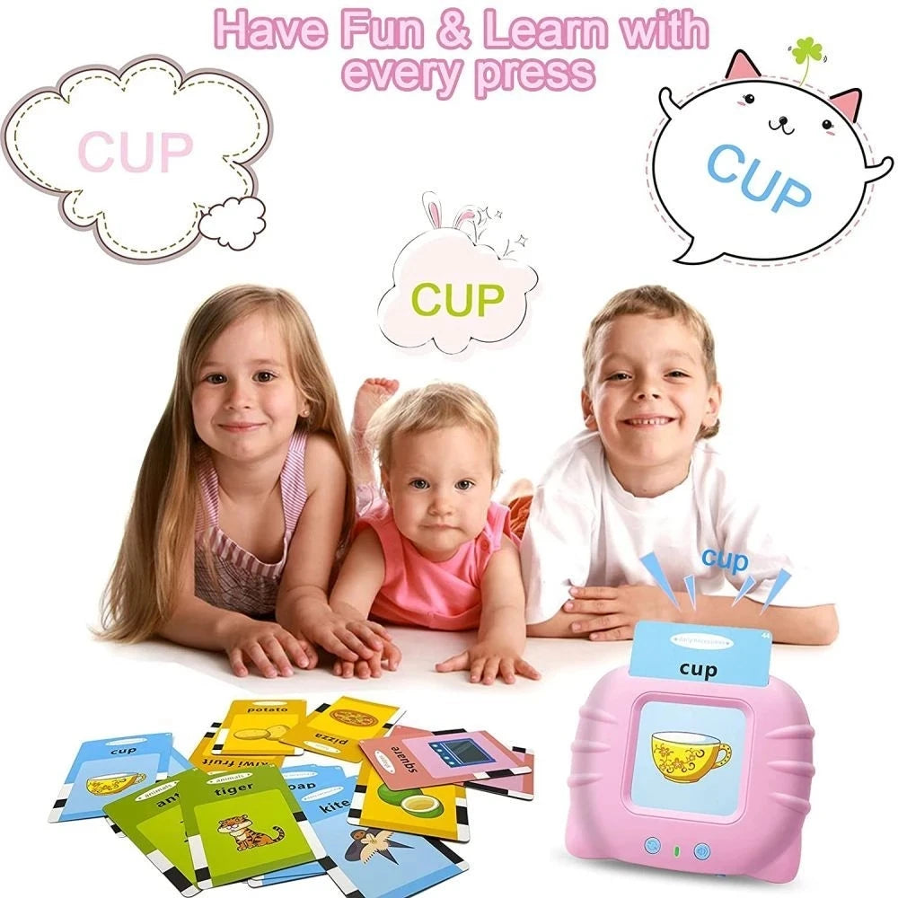 Talking Flash Cards for Kids – Interactive Electronic English Learning Toy with Audio, Educational Sight Word Reader for Toddlers, Preschool & Kindergarten