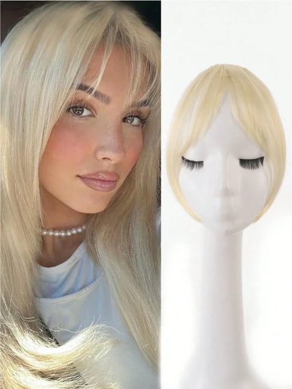 Clip-In Bangs Hair Extensions – Natural-Looking Synthetic Middle Part & French Side Bangs for Women