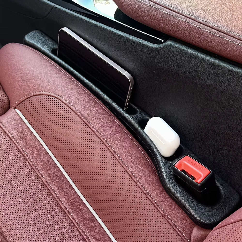 Universal Car Seat Gap Filler – Leak-Proof Side Seat Organizer for Phones, Wallets, Keys & Small Items