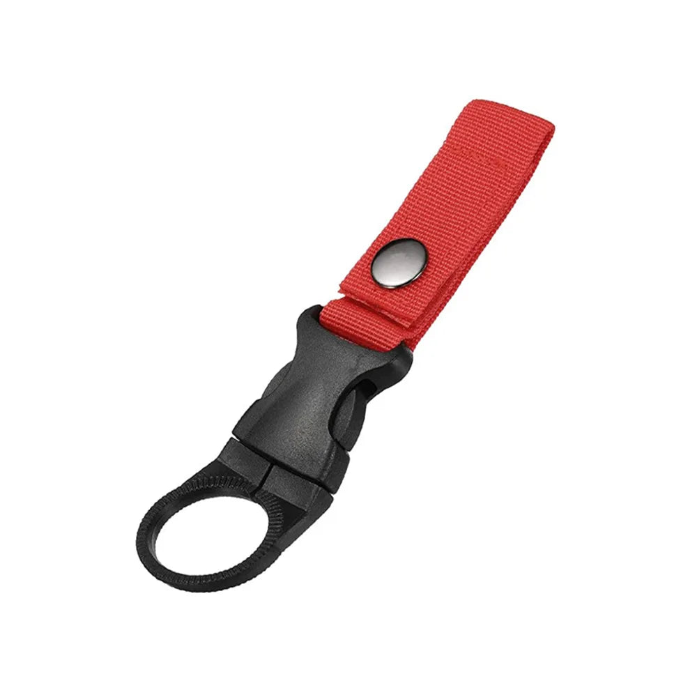 Quickdraw Carabiner Water Bottle Holder Clip – Molle Backpack Hanger Hook for Hiking, Camping & Outdoor Adventures