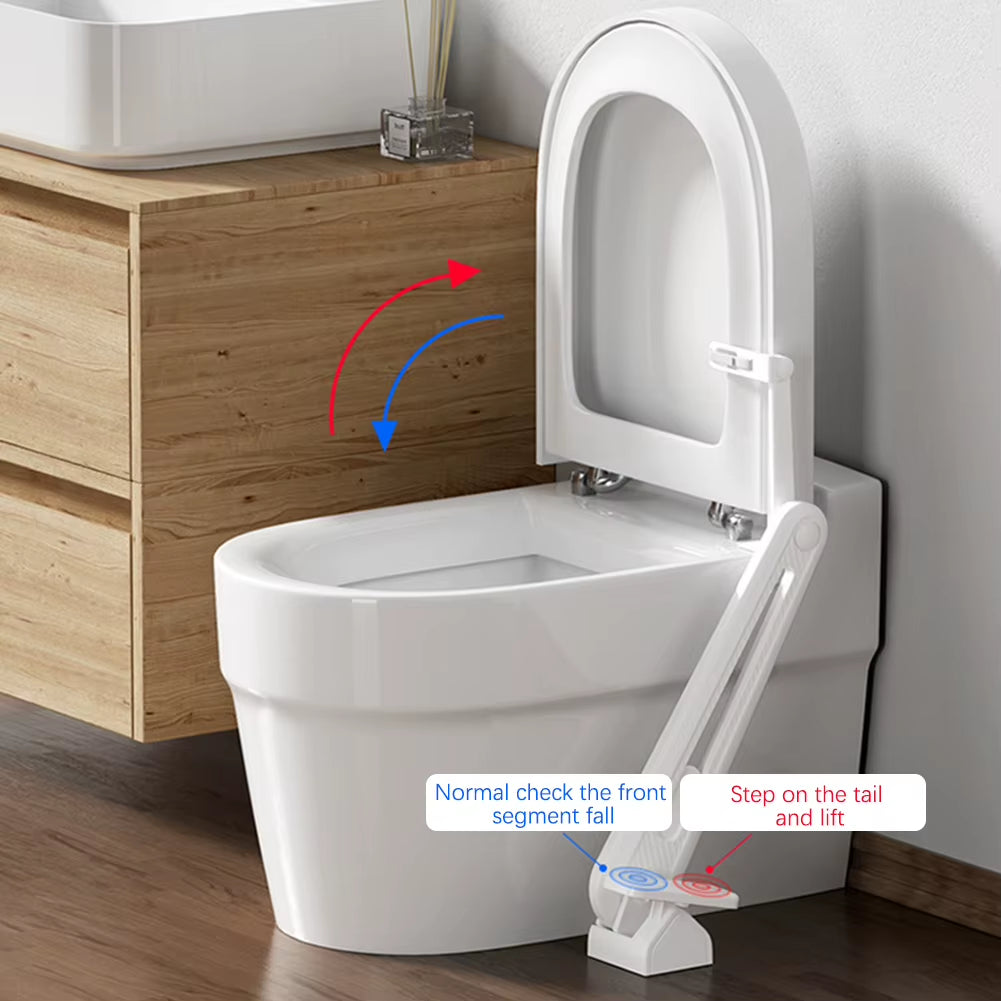 Foot Pedal Toilet Seat Lid Lifter – Hands-Free Foot-Operated Toilet Lid Opener for Hygienic Bathroom Use