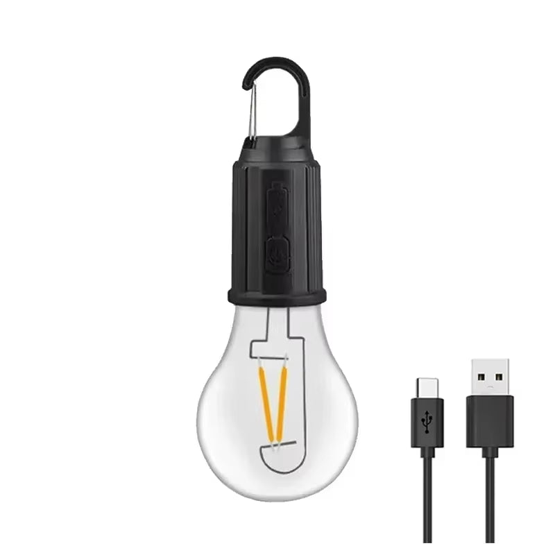 LED Solar Camping Lantern – USB Rechargeable Dimmable Tent Light with Hanging Hook for Hiking, Camping & Emergency Use