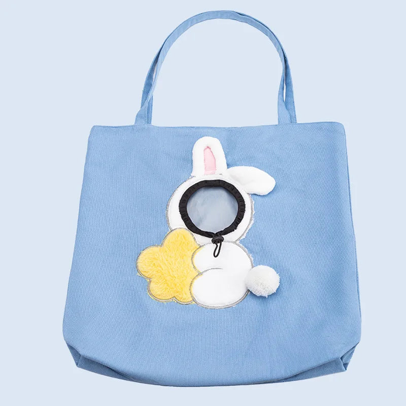 Bee-Shaped Pet Carrier Bag – Portable Canvas Shoulder Tote for Cats, Puppies & Small Pets