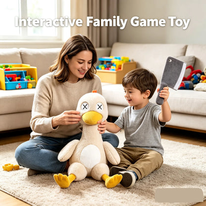 Detachable Magnetic Salted Duck Plush Toy with Cleaver Pendant – Funny Take-Apart Stuffed Animal, Interactive Parent-Child Game, Novelty Gift & Fridge Decor for Kids & Adults