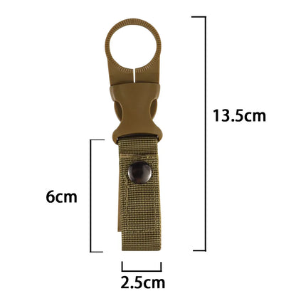 Quickdraw Carabiner Water Bottle Holder Clip – Molle Backpack Hanger Hook for Hiking, Camping & Outdoor Adventures