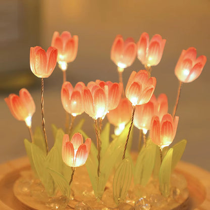 DIY Tulip LED Night Light – Handmade Battery-Operated Tulip Flower Table Lamp for Bedroom, Bedside & Home Decor (10/20 PCS)