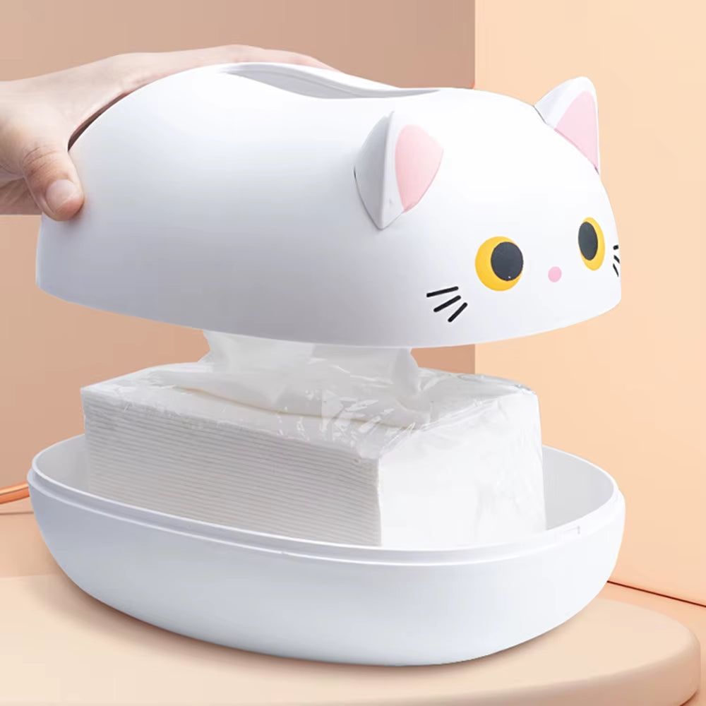Cute Cartoon Tissue Box Cover – Multifunctional Decorative Tissue Holder for Home, Living Room, Dining Table & Coffee Table