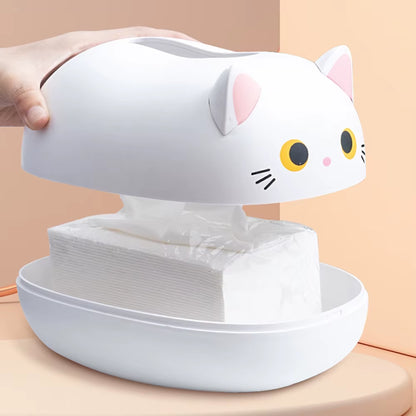 Cute Cartoon Tissue Box Cover – Multifunctional Decorative Tissue Holder for Home, Living Room, Dining Table & Coffee Table