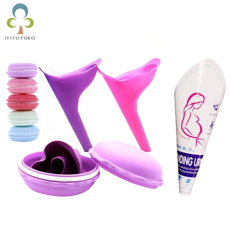 Portable Female Urinal – Soft Silicone Stand-Up Pee Device for Camping, Hiking, Travel & Outdoor Adventures