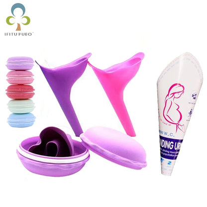 Portable Female Urinal – Soft Silicone Stand-Up Pee Device for Camping, Hiking, Travel & Outdoor Adventures