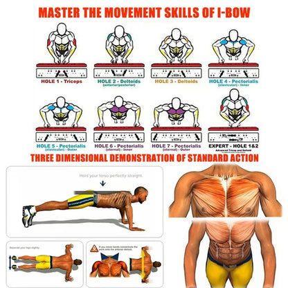 Foldable Push-Up Board Set – Portable Multi-Function Fitness Trainer with Handles for Chest, Arms, Back & Core Workouts
