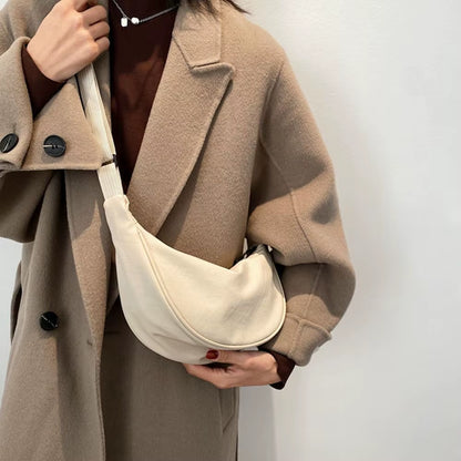 Fashion Nylon Casual Hobos Chest Bag Underarm Bag Crossbody Bag for Women Students Shoulder Cross Body Bag