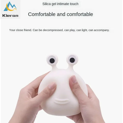 Cute Cartoon Slug LED Night Light – Soft Silicone Bedside Lamp with Eye-Caring Warm Light for Kids, Baby Nursery & Bedroom